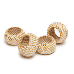 Ensemble de ronds de serviette décoratifs faits à la main pour table à manger de mariage accessoires de table de luxe pour événements de fête - Product Image 4