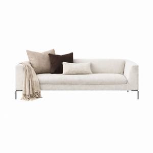 Rafael Modern Luxury Fabric <b>Sofa</b> | Italian Minimalist Design Upholstered <b>Sofa</b> - Metal Legs | OEM Contemporary <b>Living</b> <b>Room</b> <b>Sofa</b> - Product Image 1