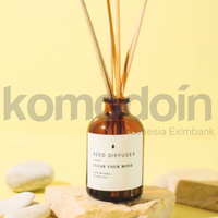 Diffuseur de parfum en rotin BALI AYU Komodoin Indonésie Eximbank sans phtalates, longue durée (1 mois), en forme de fleur fraîche