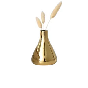 Vase moderne exclusif à motif floral en métal doré Décoration de bureau de haute qualité pour la maison ou le mariage Décoration de table Impex - Product Image 1