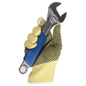 Guantes de seguridad para el trabajo de construcción Pvc punteado blanco amarillo azul guantes de hilo de algodón guantes de mano para la venta - Product Image 4