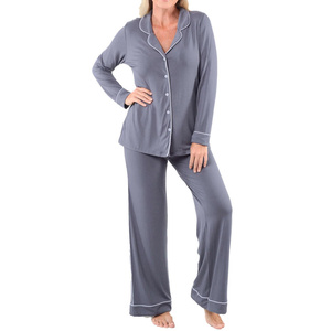 Elegante y Cómodo Conjunto de Ropa de Dormir de Verano para un Sueño Reparador, Ropa de Dormir para Mujer con Estampado Elegante, Mangas Largas, Sensación Suave Premium - Product Image 4