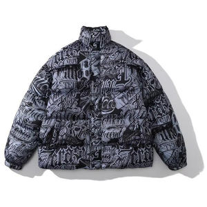 Chaquetas de Invierno 2026, Delgadas, con Estampado Personalizado, Transpirables, Rellenas de Algodón Tejido, Tallas Grandes, Estilo Urbano para Hombre - Product Image 1