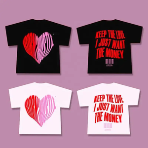 Puff Printing <b>Silk</b> Screen Printed Eco-Friendly Short Sleeve T-<b>shirts</b> 100% Cotton Custom LOGO <b>Men</b> Hip Hop Knitted Tee <b>Shirt</b> - Product Image 2