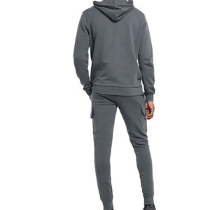 Conjunto de pantalones de chándal y Sudadera con capucha de dos piezas de algodón 100% de alta calidad para hombre, Sudadera con capucha de algodón pesado personalizada de 400Gsm, chándales para hombre - Product Image 2