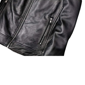 ¡Novedad de 2024! Chaqueta de cuero para hombre con logotipo personalizado de alta calidad, ropa informal cálida transpirable para invierno con cuello levantado, precio razonable - Product Image 4