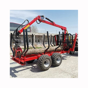 Remorque compacte et légère pour petits tracteurs avec cadre de chargement manuel pour l'exploitation forestière dans le jardin ou en milieu rural - Product Image 5
