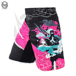Pantalones Cortos de MMA para Hombre de Alta Calidad, Personalizables, Cintura Elástica Media, Color Sólido, Ecológicos, de Secado Rápido, Transpirables, Ajuste Holgado, OEM - Product Image 3