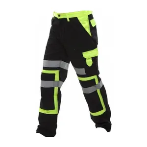 High Quality 100% Cotton Men's Breathable Comfortable Reflective Safety Workwear For Construction Workers