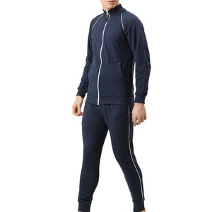 Custom Logo 100% High Quality Zipper Sweat suit Two Piece Set Joggers and Hoodie <b>Tracksuit</b> for Winter OEM - Product Image 3