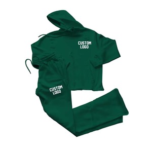 Unisex Winter Tracksuit Solid Color Cotton-Poly <b>Sweat</b> <b>Suit</b> with Custom Embroidered Logo | Everyday Streetwear Comfort - Product Image 2
