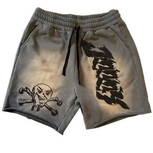 Premium Eco-Friendly Men's Casual Summer Gym Running <b>Jogger</b> <b>Shorts</b> 100% Cotton Fleece Breathable Quick Dry Elastic Waist Solid - Product Image 3