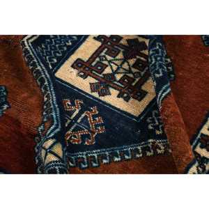 3.2x6.3 ft Rug, Turkish Vintage Rug, <b>Brown</b> Camouflage <b>Wool</b> Rug - Product Image 5
