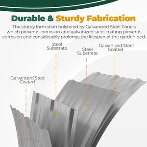 Wholesale Raised Garden Bed Galvanized Steel Gardening Home Outdoor Items Vegetable Flower Pot Gazebo Customized OEM ODM - Product Image 5