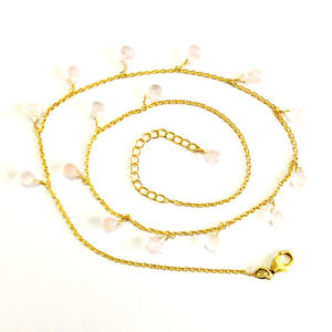 Atractivo 925 plata esterlina chapada en oro bajo MOQ proveedor de joyas rubí piedras preciosas señoras desgaste collar de cadena - Product Image 1