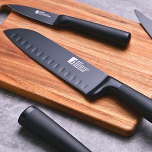 Coltello Santoku 17,5 cm in Acciaio Inossidabile con Lama Nera BG - Product Image 5