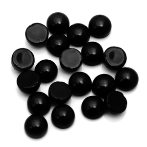 Cabujones redondos de ónix negro Natural, cabujones redondos de 3mm-40mm, piedra suelta para fabricación de joyas - Product Image 3