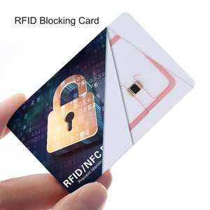 Carte de blocage RFID anti-traçage 13,56 MHz avec protection NFC, télécommande et fonction mini-étiquette - Product Image 1