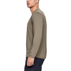 High Quality Full Sleeve T Shirt For Men 100% Polyester Plain Clothes Fashion Men's Breathable <b>Round</b> Neck Long Sleeve T-shirt - Product Image 2