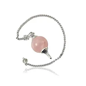 Natural Rose Quartz Sphere Dowsing Pendulum Crystal Ball Pendulum Healing Pendulums For Sale