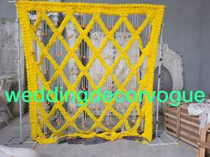 Listo para usar Increíble e impresionante telón de fondo Boda Mehandi Etapas Decoración DE BODA Etapa Fondo de lana - Product Image 3