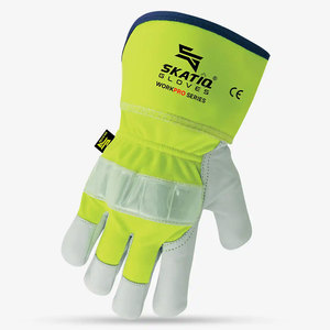 SKATIQ Gants de sécurité en peau de chèvre de qualité SG-7075 de haute qualité Clé à chocs antidérapante à 5 manchettes - Product Image 6