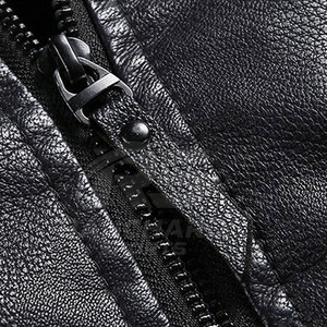 Chaqueta de Cuero de Talla Grande al por Mayor, Chaqueta de Cuero para Uso en Exteriores, Chaqueta de Cuero con Cuello Alto para Hombre - Product Image 5