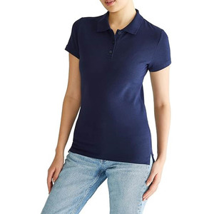 Camisetas de polo con logotipo personalizado de alta calidad para mujer, hechas de algodón, poliéster, lona, estilo informal - Product Image 3