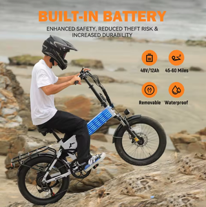 Bicicleta Eléctrica Plegable Act-Best de 20 Pulgadas, Motor de 48V 500W, Llantas Anchas, Cuadro de Aleación de Aluminio, Bicicleta para Desplazamientos Diarios - Product Image 6