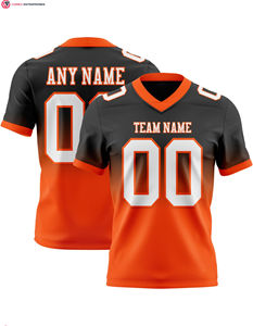 Authentique maillot de football à la mode personnalisé violet blanc-orange maille respirant solide motif imprimé manches courtes - Product Image 2