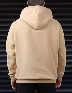 เสื้อฮู้ดลำลองสำหรับผู้ชาย, เสื้อฮู้ดลำลองผ้าฝ้าย100% สีทึบทรงพอดีตัว - Product Image 6