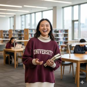 Sudadera de Cuello Alto para Mujer, de Moda, para Viajes Largos de Invierno, Ecológica, de Poliéster/Algodón Lavado, Sin Forro, Antiarrugas - Product Image 3