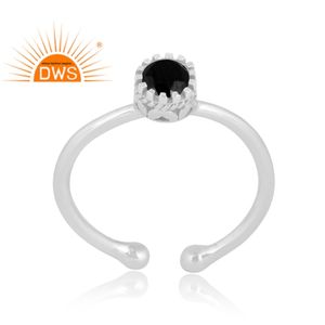 Amazing Design 925 Sterling Silver Natural <b>Black</b> Spinal Gemstone <b>Ring</b> For <b>Women</b> Custom Jewelry For <b>Women</b> Gift For Her - Product Image 1