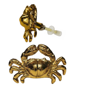 Modern Design Cast Iron Crab Animals <b>Door</b> Cabinet Drawer Knobs Quality Export Golden Handles <b>for</b> Kitchen Bedroom Living Dresser - Product Image 2