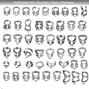 Abrazaderas de dique de goma Dental, juego de abrazaderas endodónticas universales de acero inoxidable, instrumentos de cirugía Oral, herramientas de dentista, Kit restaurador - Product Image 2