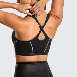 Sujetador deportivo de gimnasio para mujer hecho a medida El mejor diseño Ligero Tallas grandes Transpirable Reversible Servicio OEM para cuello personalizado - Product Image 6