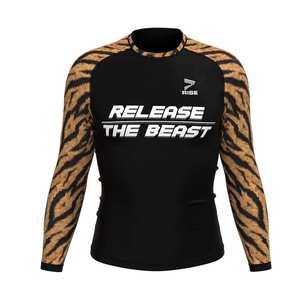 En stock : Rashguard en denim brodé pour homme, hiver, personnalisable OEM/ODM - Product Image 1