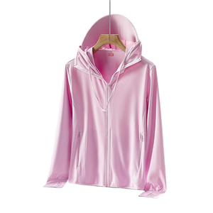 Vente en gros de veste de protection solaire, masque à capuche zippée avec poches, vêtements d'été ultralégers, manches longues, capuche à séchage rapide - Product Image 5