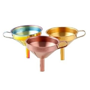 Ensemble de 3 entonnoirs à huile suspendables en acier inoxydable, avec brosse, compatibles lave-vaisselle, distributeur de liquides et de poudres à large ouverture pour la cuisine domestique - Product Image 5