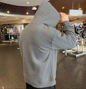 Sudadera con capucha con estampado de hojaldre en mezcla de algodón Spandex Cómoda ropa de calle con logotipo personalizado - Product Image 4