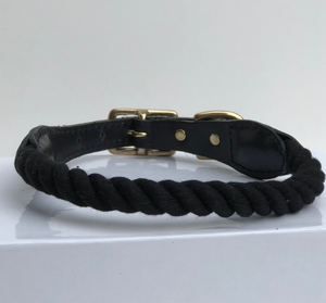 Collar de cuerda y cuero Collar de perro de cuero verde de alta calidad para galgo y Whippet - Product Image 3