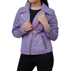 Venta al por mayor de chaqueta de cuero para mujer Diseña tu propia chaqueta de cuero Impermeable para mujer Chaqueta de cuero Original Hide From Sialkot - Product Image 1