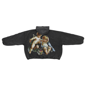 Sudadera con capucha de marca personalizada lavada con ácido Unisex suéter pesado de alta calidad Boxy doble capa 100% algodón hombres sudaderas con capucha - Product Image 4