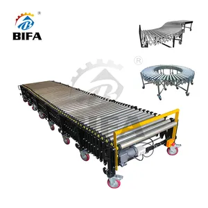 Bifa 60KG Driven By Ploy-vee Belt Forward And Reverse Rotating Motorized Roller Expandable Conveyor