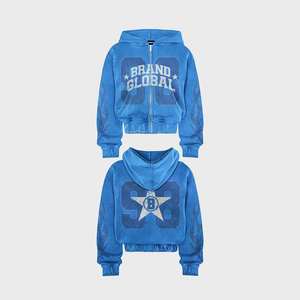 Sudadera con capucha de moda de material de algodón de marca propia de estilo personalizado OEM/ODM para Sudadera con capucha regular de fitness deportiva unisex - Product Image 2