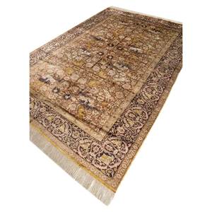 Tapis en laine noué à la main Aalam Gold, grand format, Pae-5147, motif floral, pour la maison, le salon et le couloir, pour adolescents - Jaipur Rugs US - Product Image 2