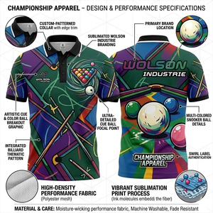 Camiseta Deportiva de Manga Corta para Billar, Transpirable, Ligera y de Secado Rápido, para Billar y Deportes de Tiro con Taco - Product Image 4