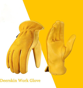 Guantes de trabajo de cuero Guantes de jardinería a prueba de espinas Jardín Heavy Duty Utility Hombres Mujeres Construcción - Product Image 3