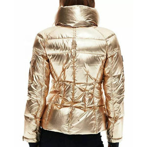 Wholesale Women's Hooded Front Customizable Knitted Nylon Waterproof Windproof <b>Puffer</b> <b>Jackets</b> Full Sleeve Casual Winter Clothing - Product Image 3