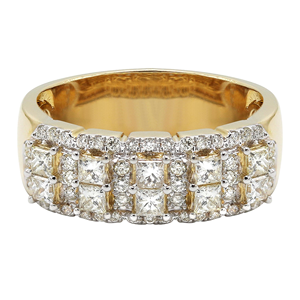 Anillo de diseño de princesa cultivada en laboratorio VVS de Hip Hop de moda de lujo para hombre, oro de 10K, 14K, 18K con diamante completo para bodas - Product Image 1